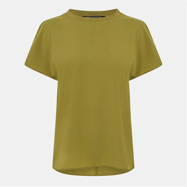 French Connection - Women's Crepe Crew Neck Regular Fit T-Shirt