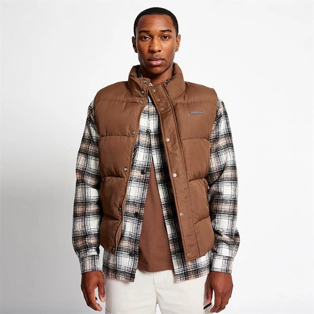 Madison Barclay - Men's  Coney Chocolate Quilted Sleeveless Gilet