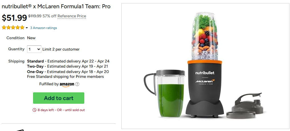 nutribullet® x McLaren Formula1 Team: Pro
