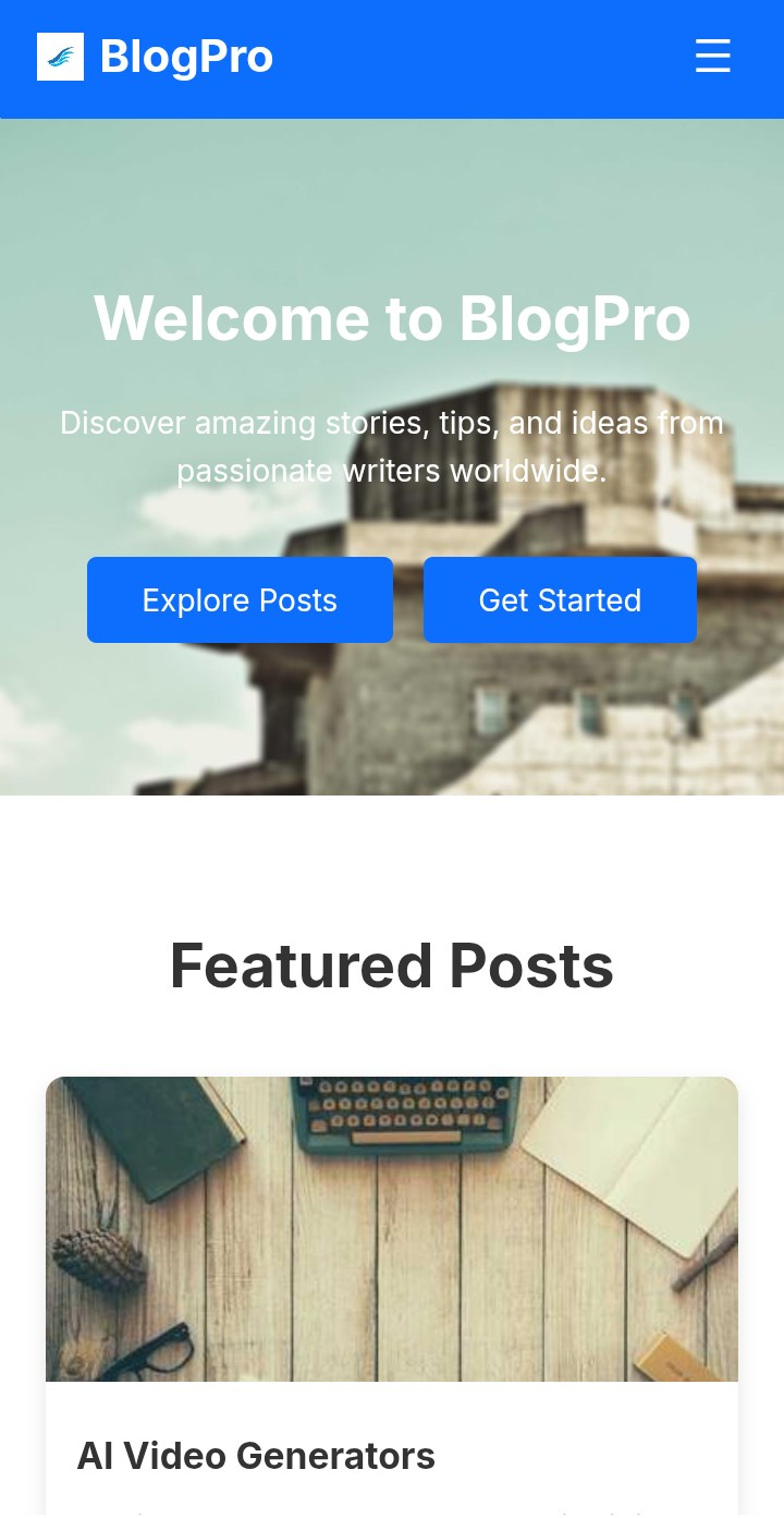 BlogPro - Blogging Platform