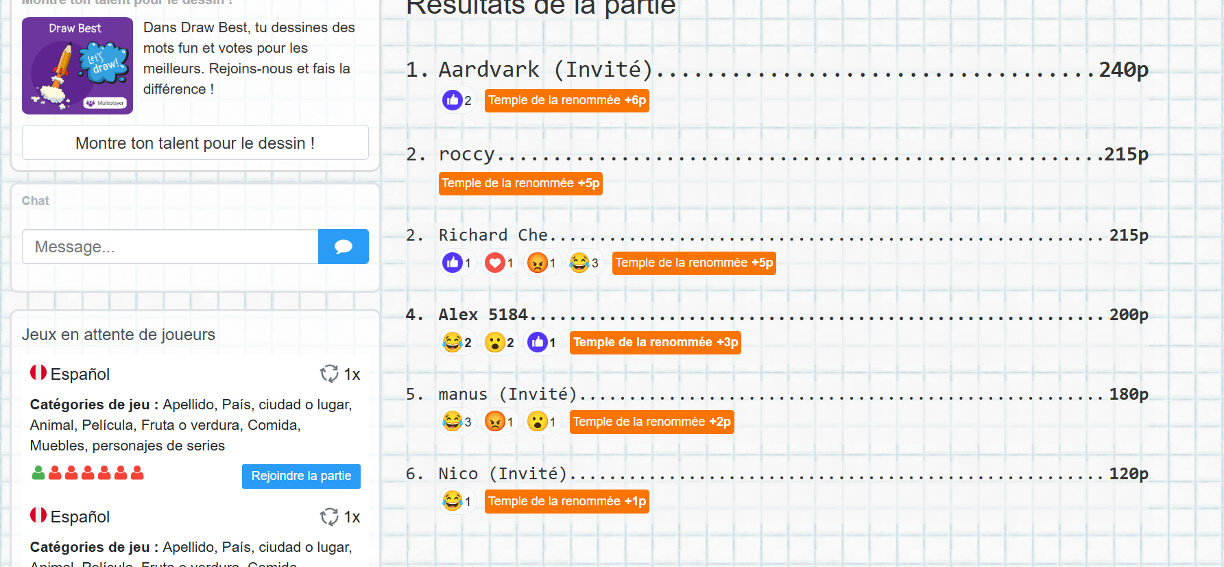 Join Live Word & Board Games (ENG-ESP)