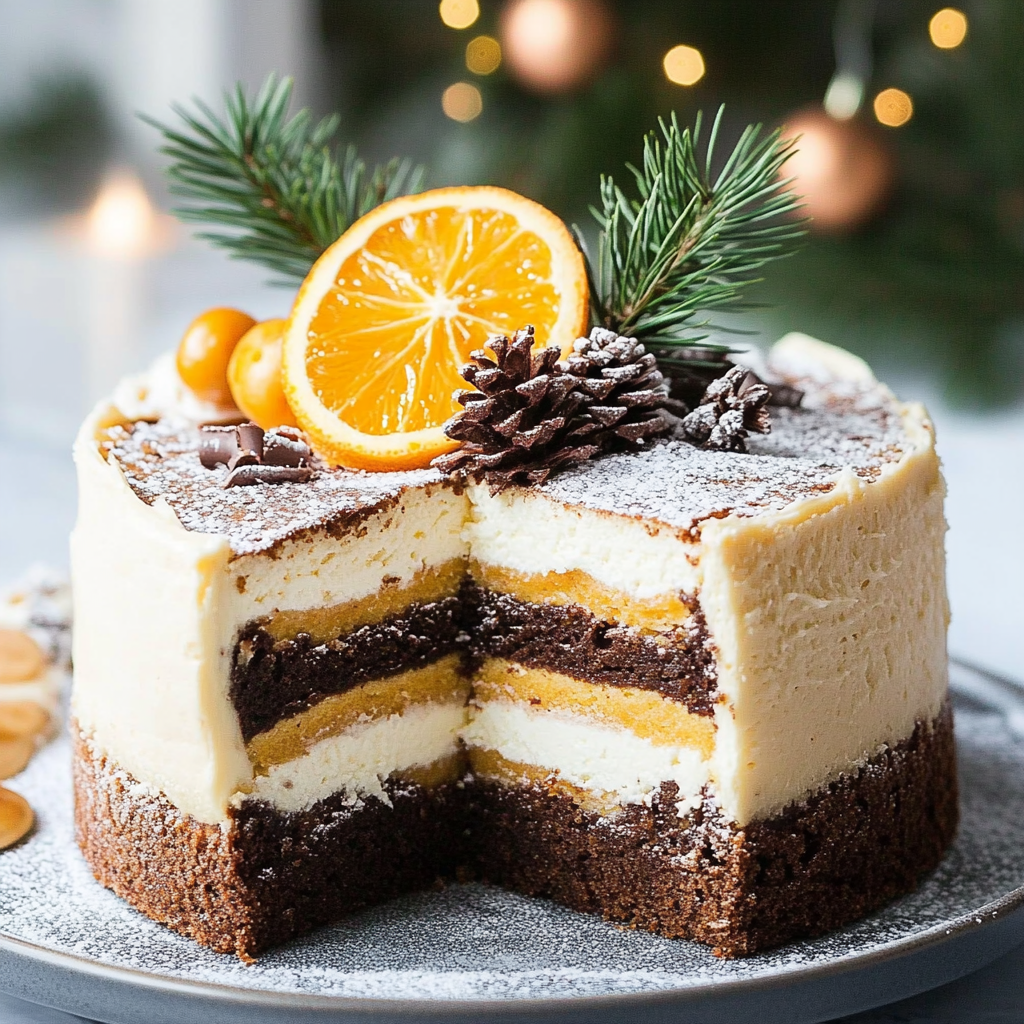 Spekulatius Weihnachtstorte mit Orangencreme