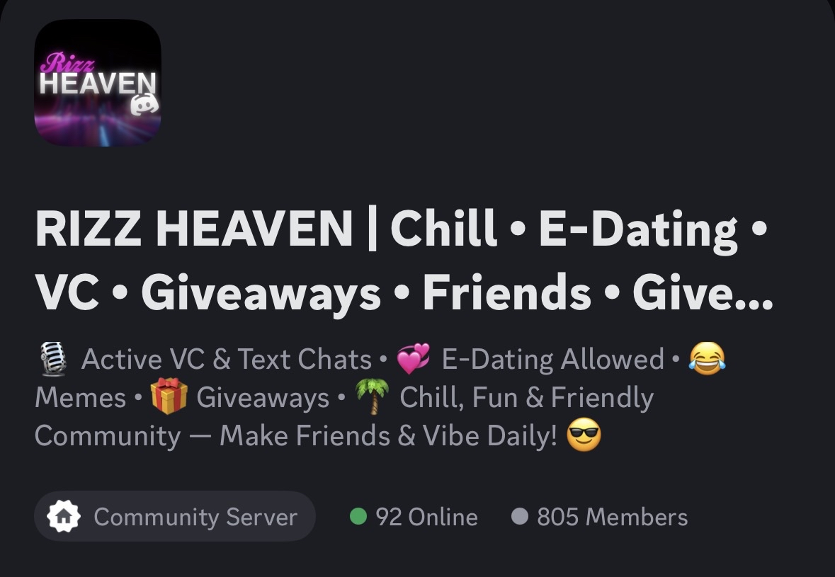 RIZZ HEAVEN Hits 800 Members — Celebrate!