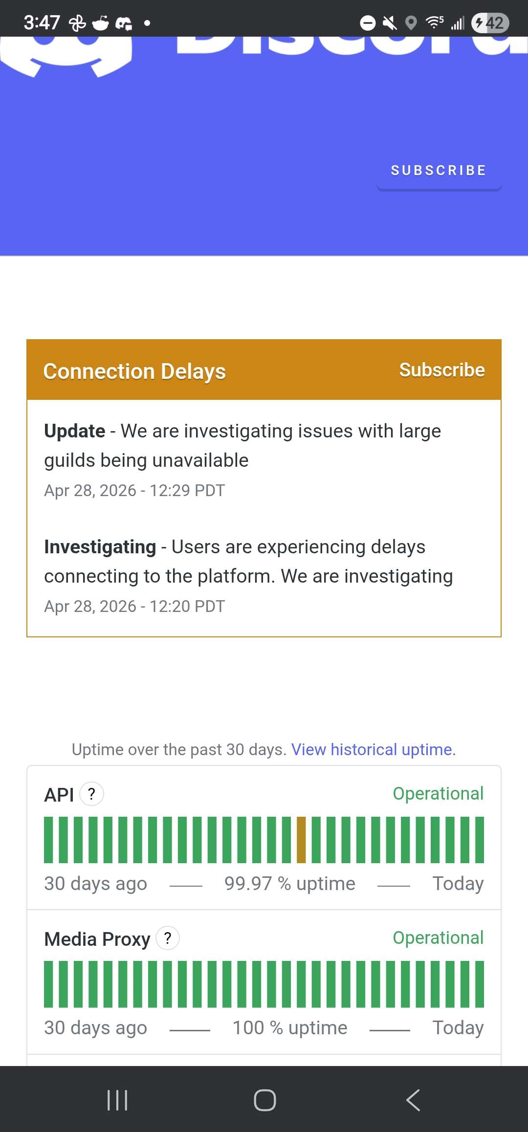 Discord Large Guilds Outage Notice