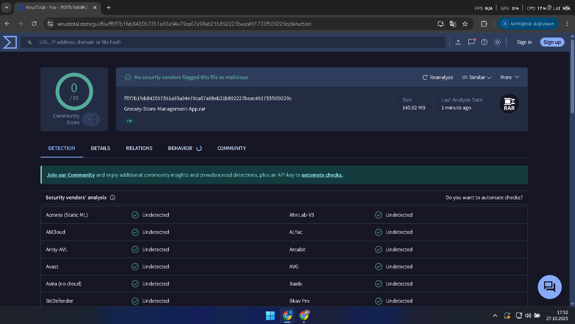 Grocery Store Management App