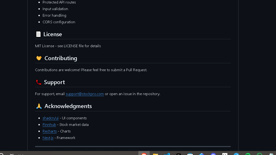 My Trading Platform "StockPro"