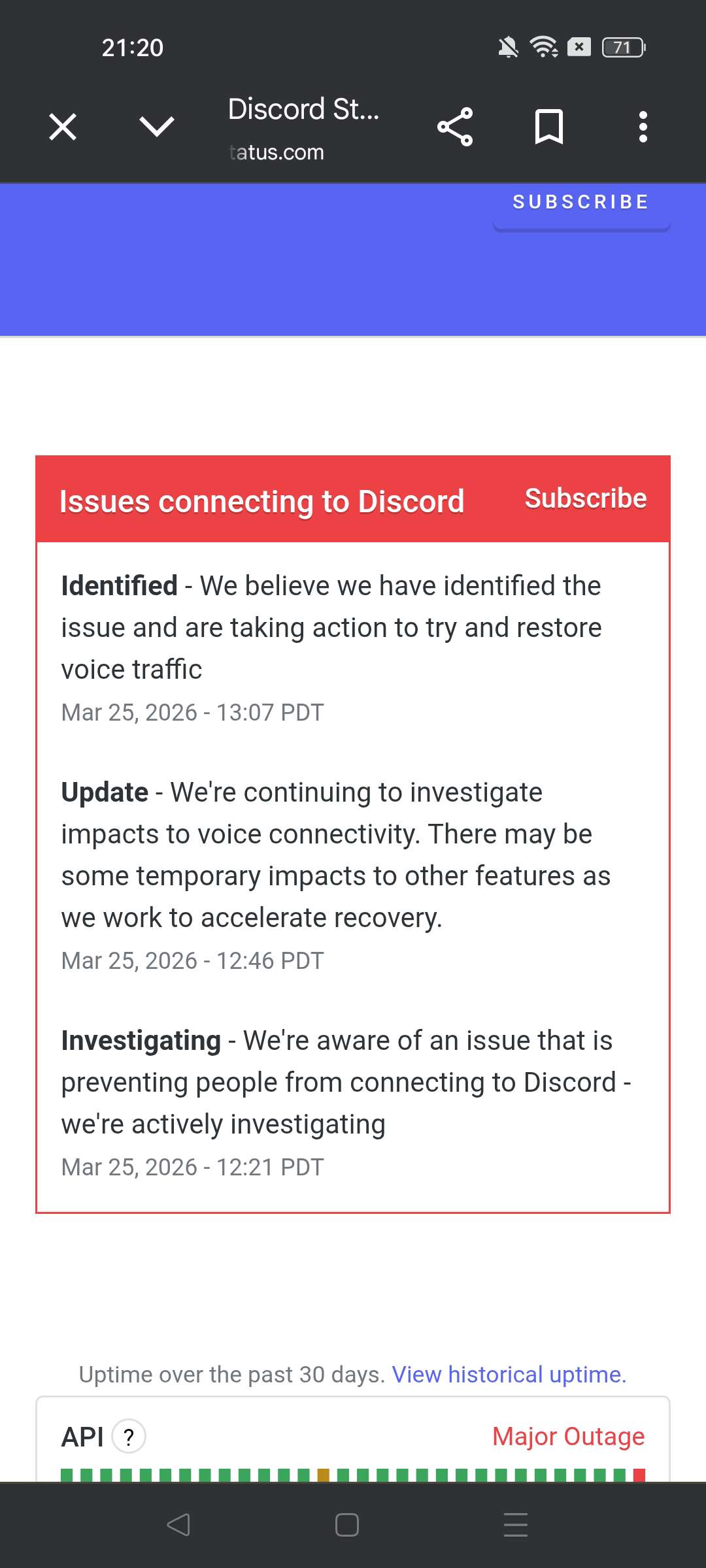 Discord Voice Outage Update — Lunas Lounge