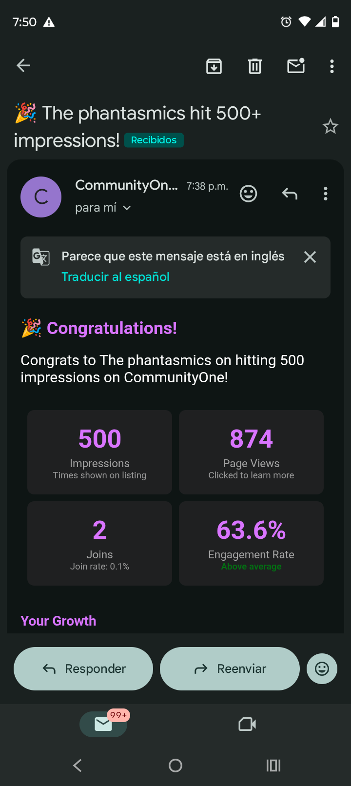The phantasmics Hits 500+ Impressions