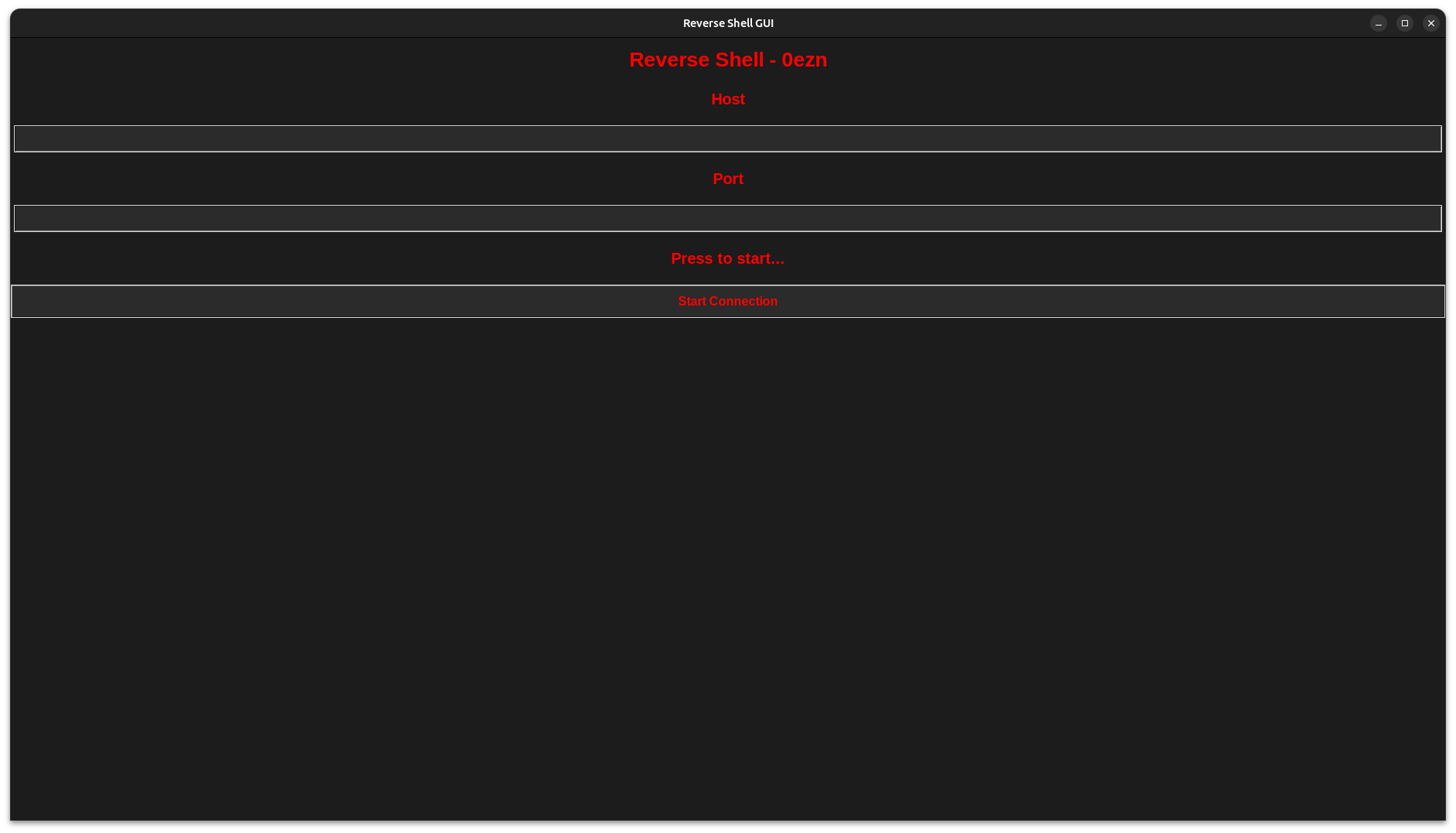 Reverse Shell ~ GUI Based