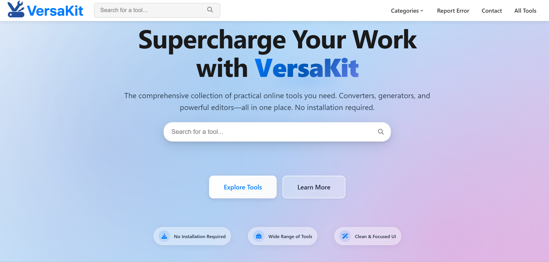 VersaKit : Online all-in-one toolkit for everyday life