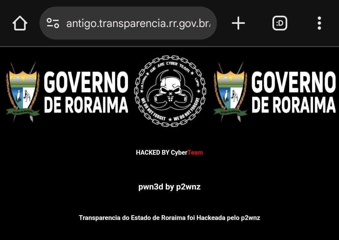 Defacement Transparência Roraima