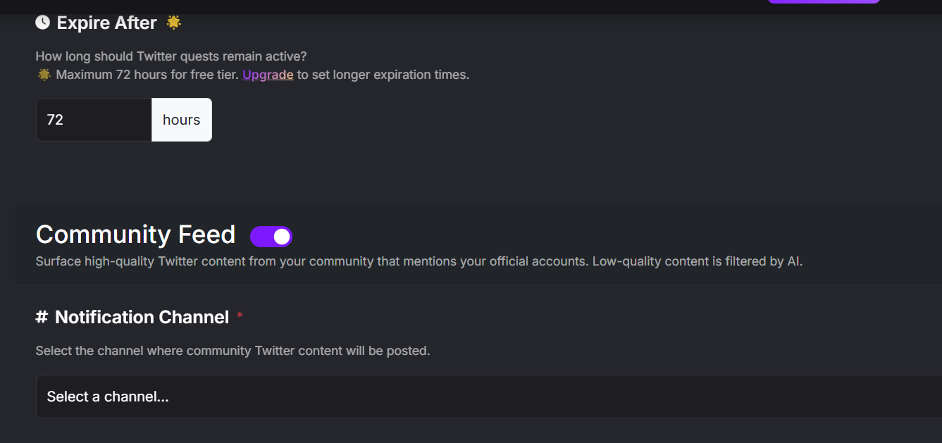 Reset Custom Points Name for Twitter Quests