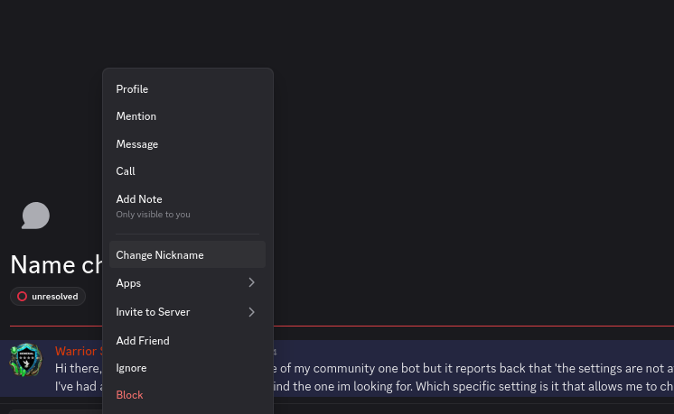 Change Bot Name Help - CommunityOne