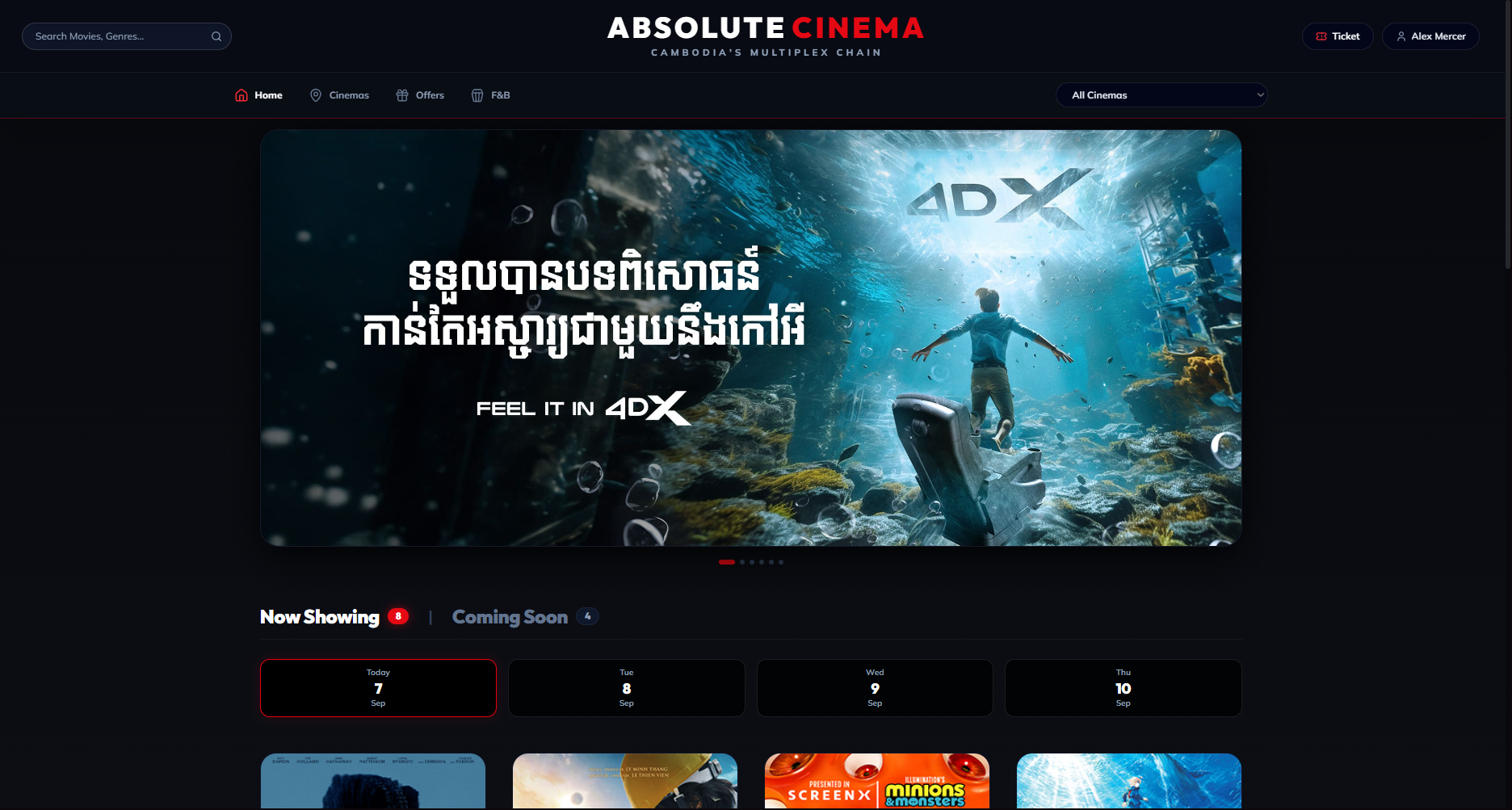 Cinema Ticket Booking System with Interactive Seating