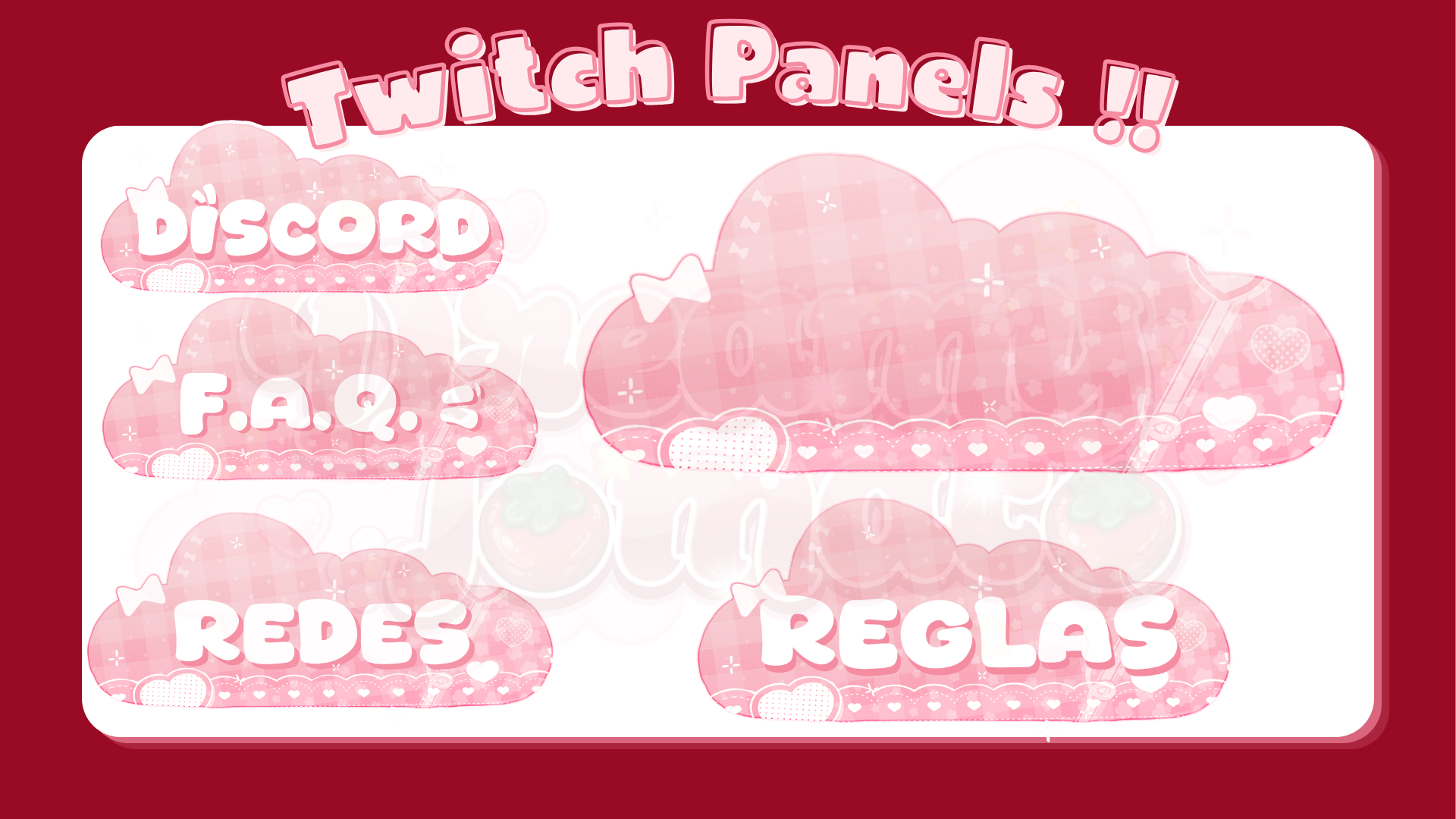 Preview of Cute pastel twitch panels by DreamyTomato