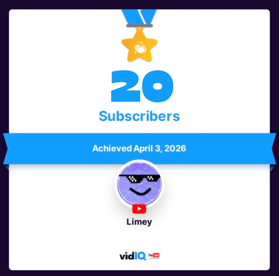 LimeyBase Celebrates 20 Subscribers!