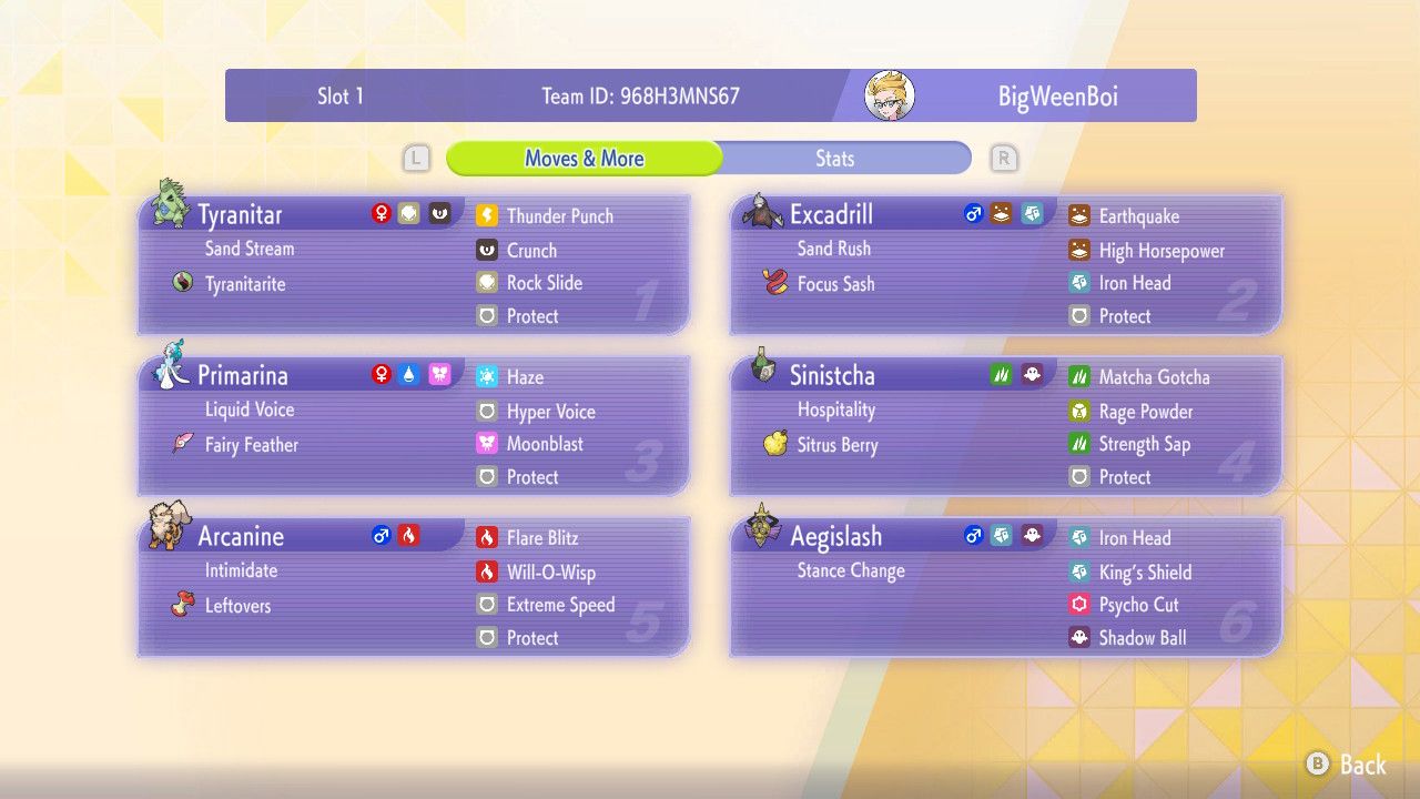 Sandstorm Team Help for Great Ball Tier