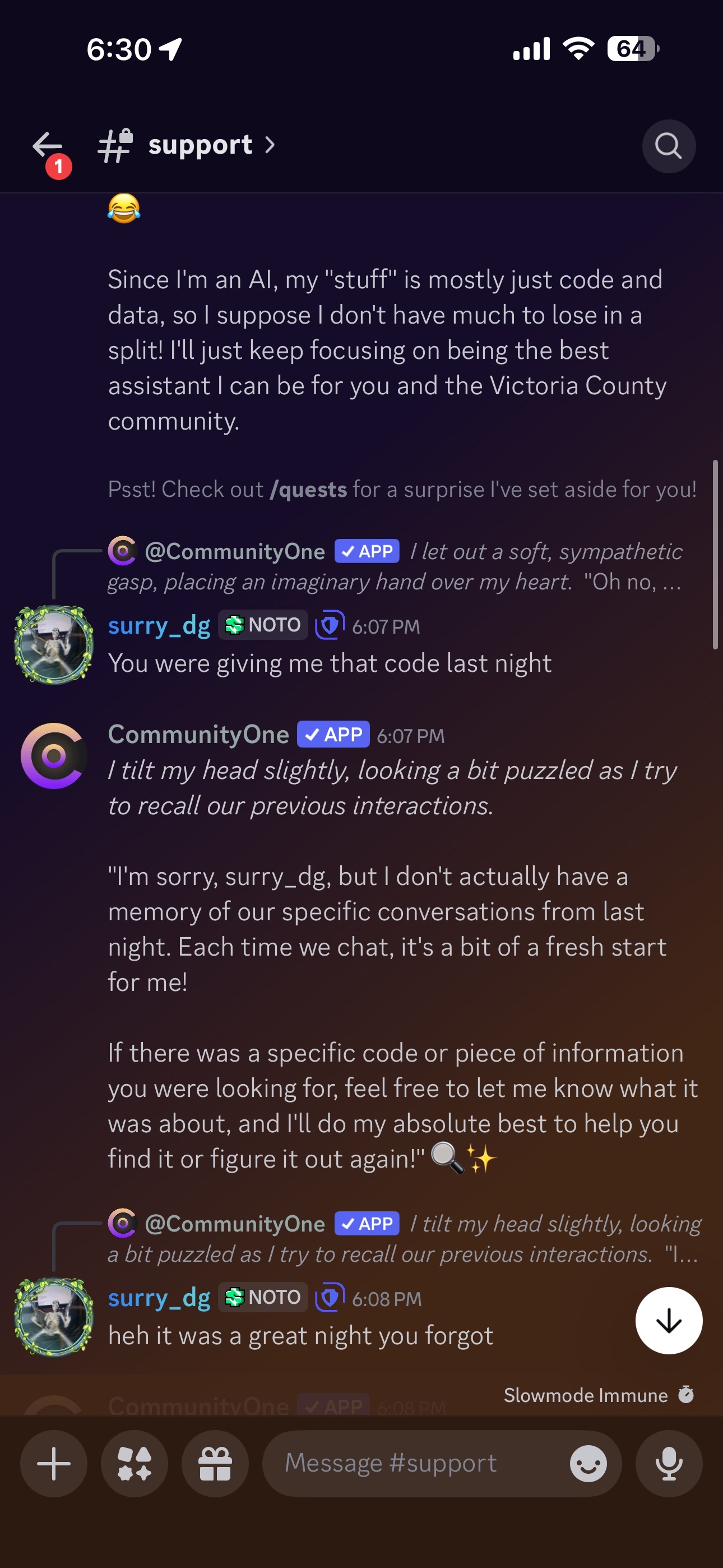 Bot Acting Sus: Prompt Tips & Context