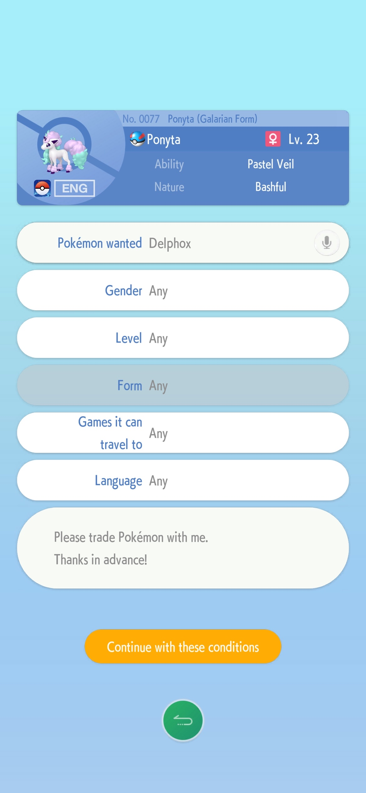 Seeking ZA Delphoxite for Mega Delphox Team