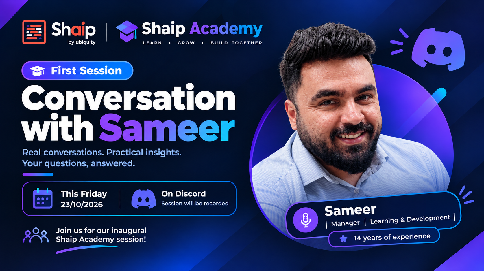 Shaip Academy: Live Conversation on Career Growth - Image 1