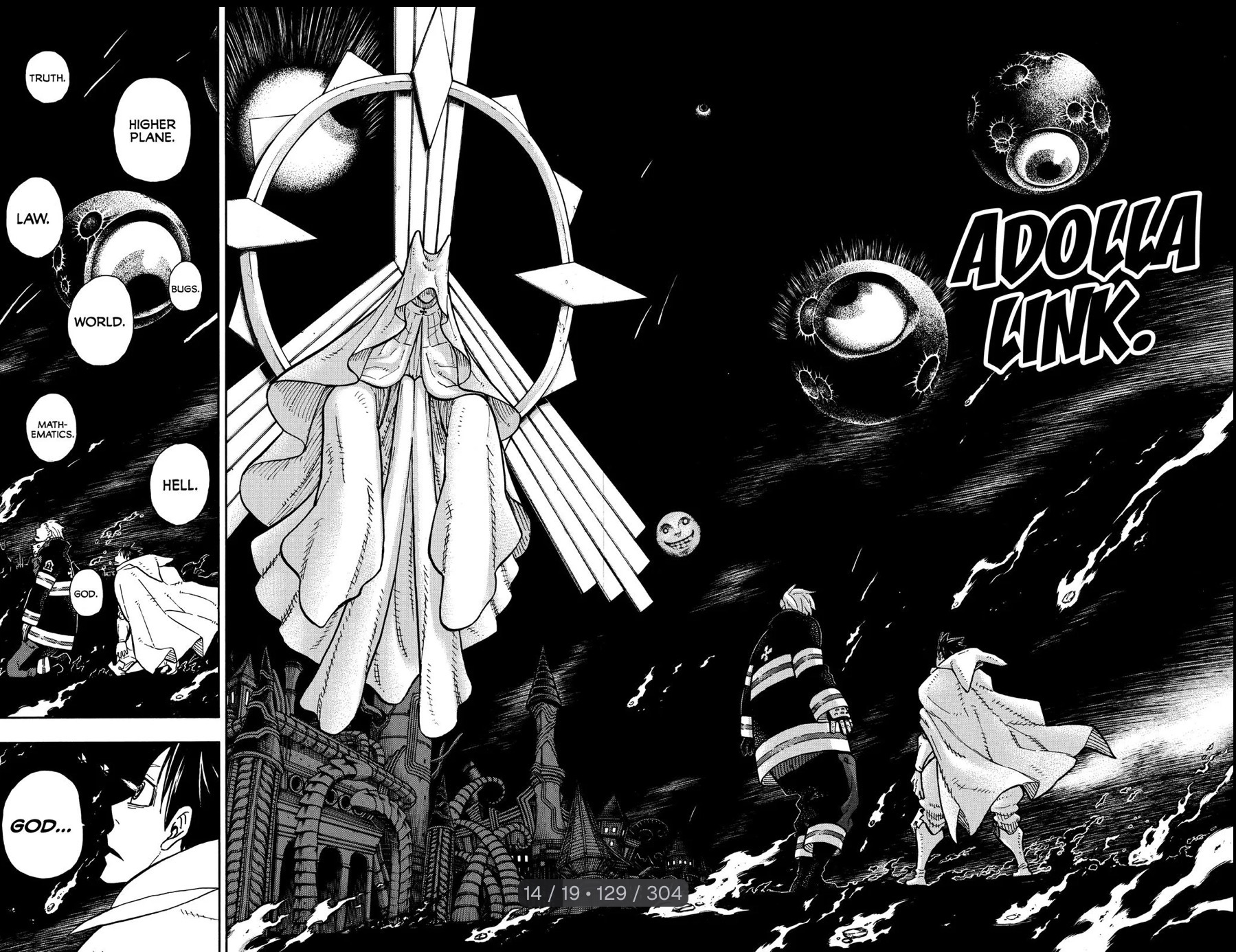 Shinra Kusakabe Power Scaling: Is Adolla Outerversal?