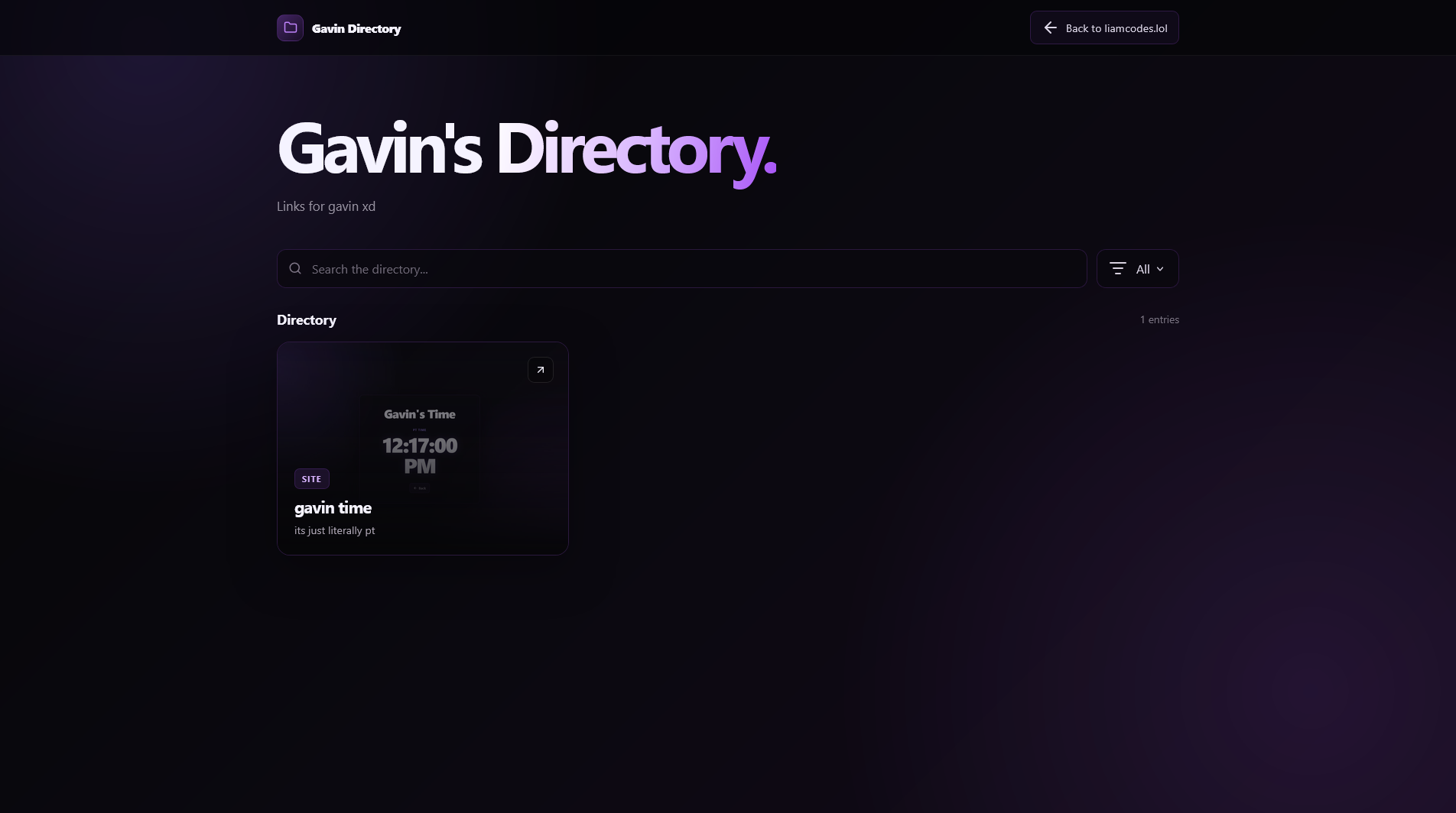 Gavin's Directory