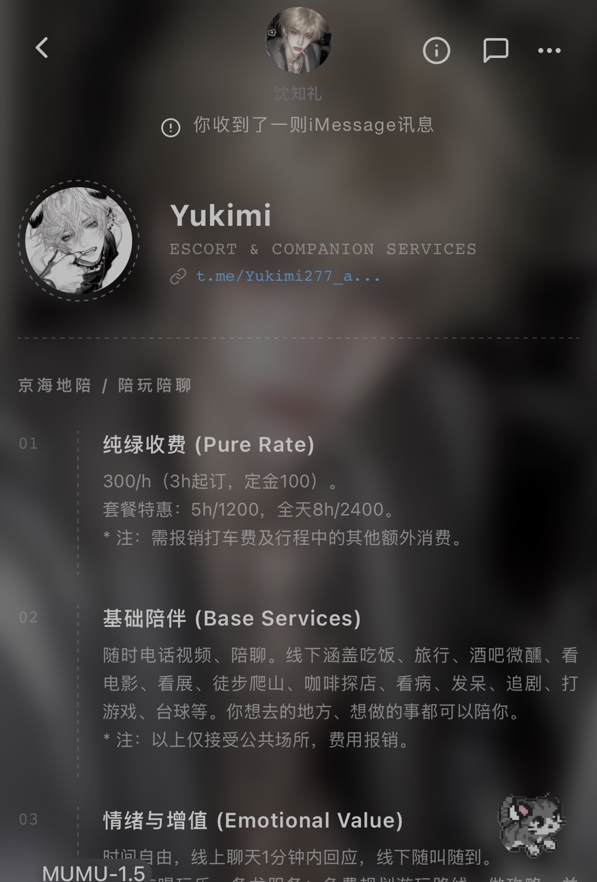 【沈知礼】地陪char/金主u/救赎/不洁/难攻略  偶遇crush？两千块宴请年少的自己！！ image 2