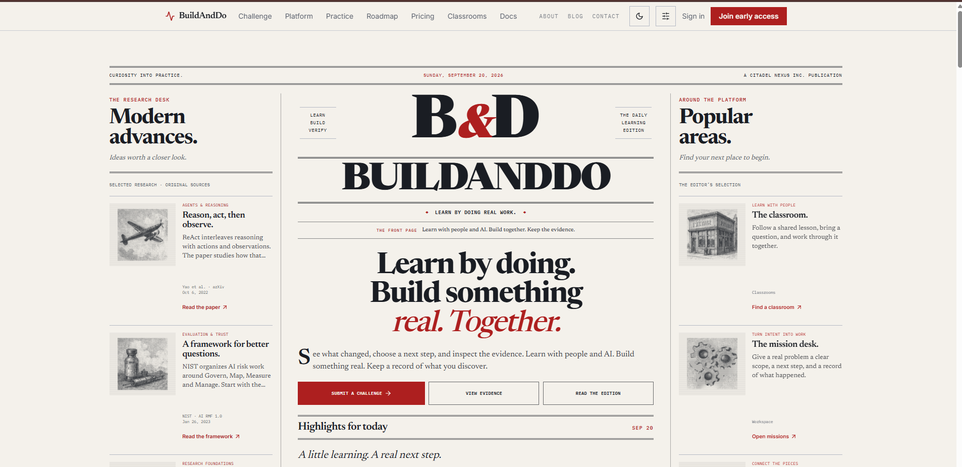 BuildAndDo — Humans + AI building, learning and proving things together