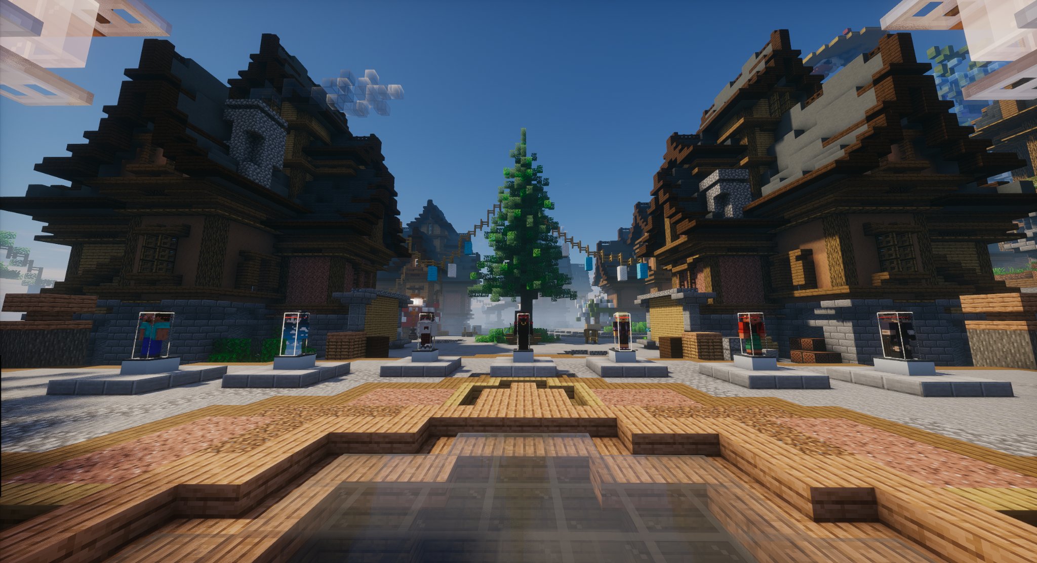 LueviaのMinecraftロビー建築風景