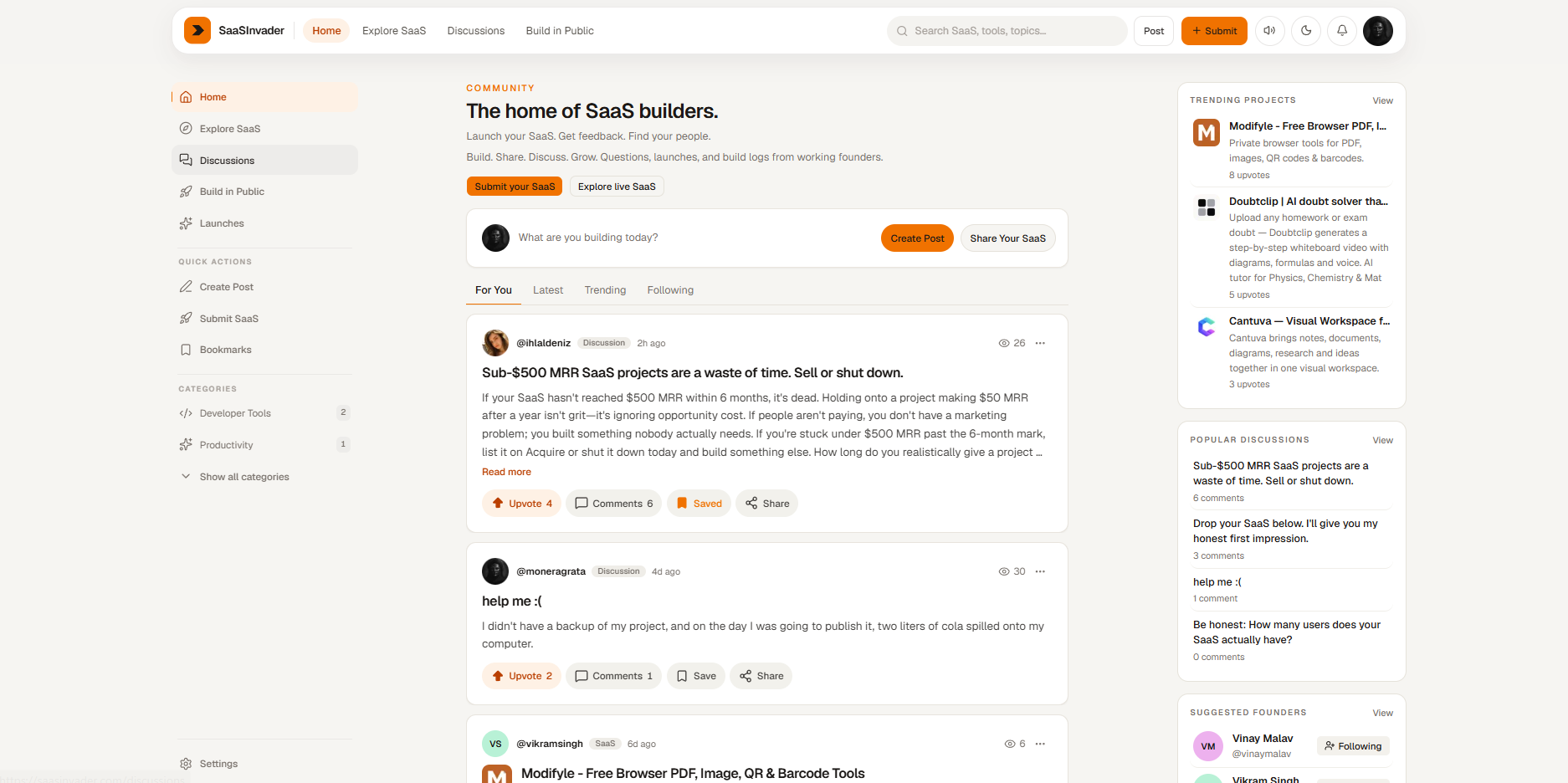 Launch Your SaaS with SaaS Invader | Discover & Showcase
