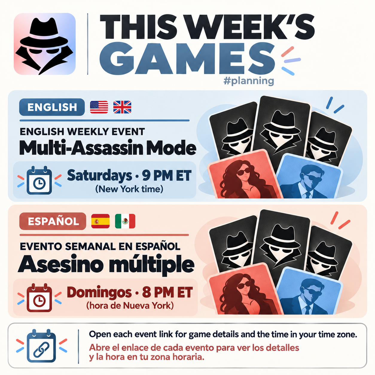 Codenames Weekly Games: Multi-Assassin Events