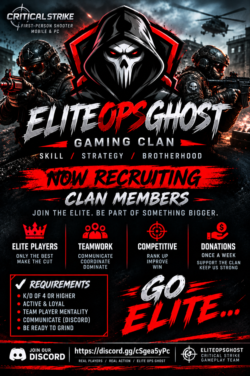 Join EliteOpsGhost (SWAG): Elite Tactical Gaming Clan