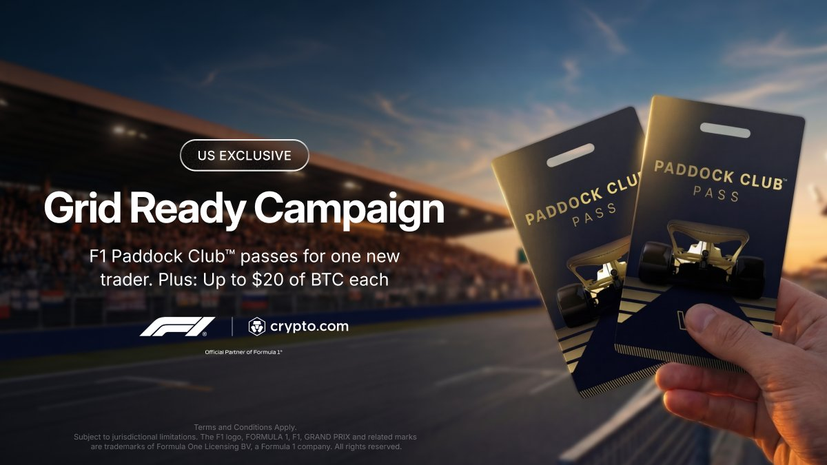 Win F1 Paddock Club Passes and BTC—Trade $100
