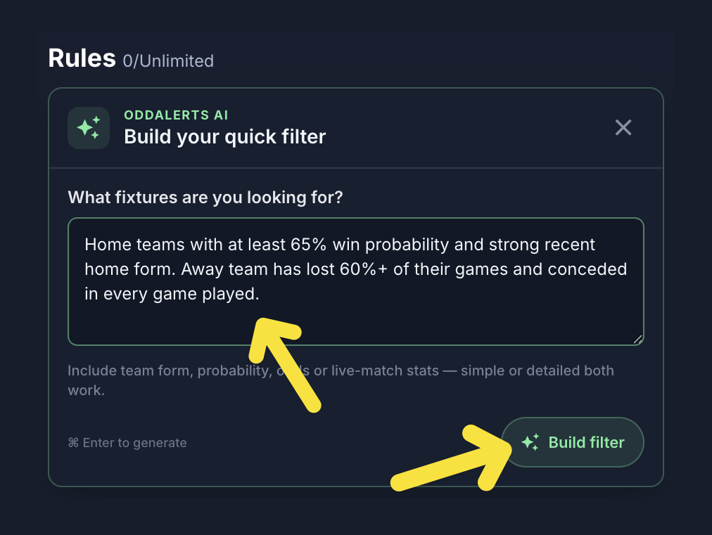 ✨  Create Quick Filters with AI: Now Live for Pro Users