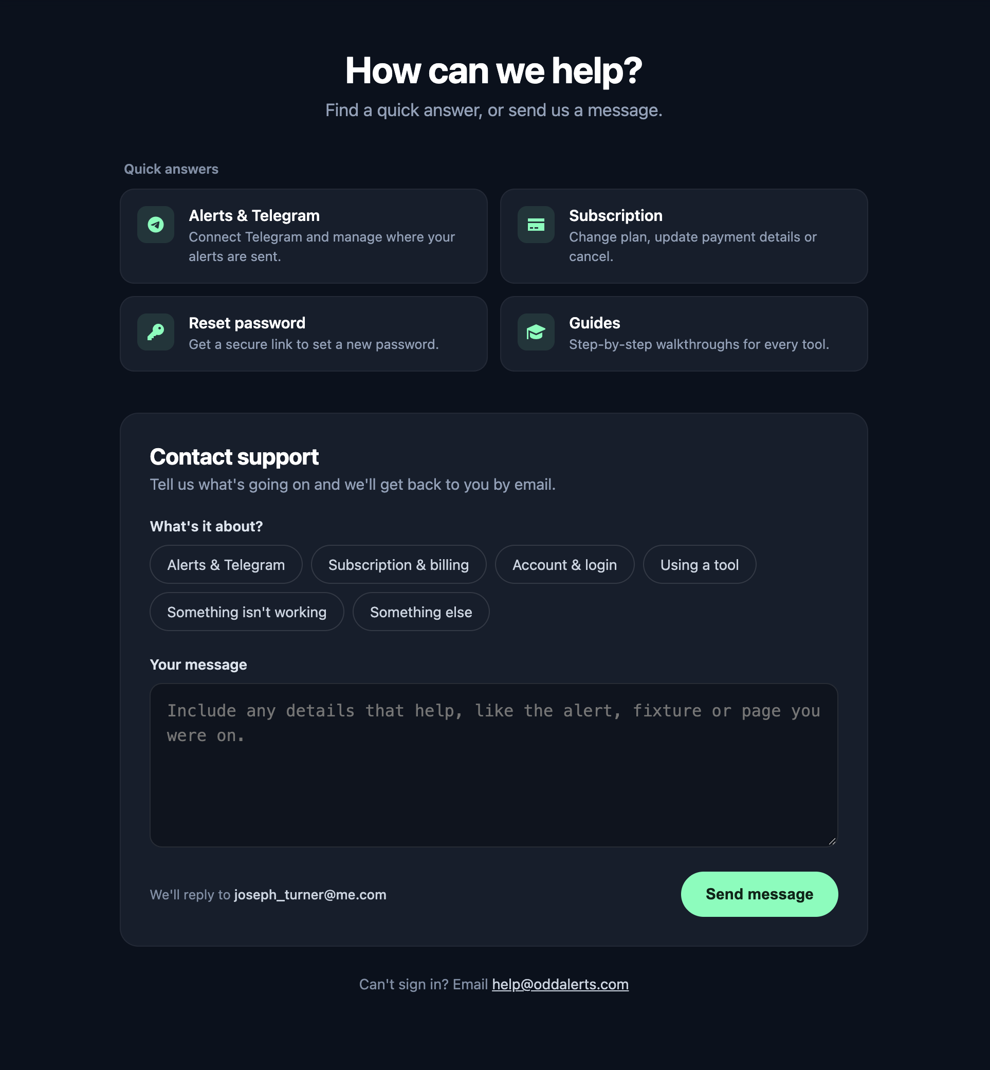 🙏  New Support Channel for OddAlerts Users