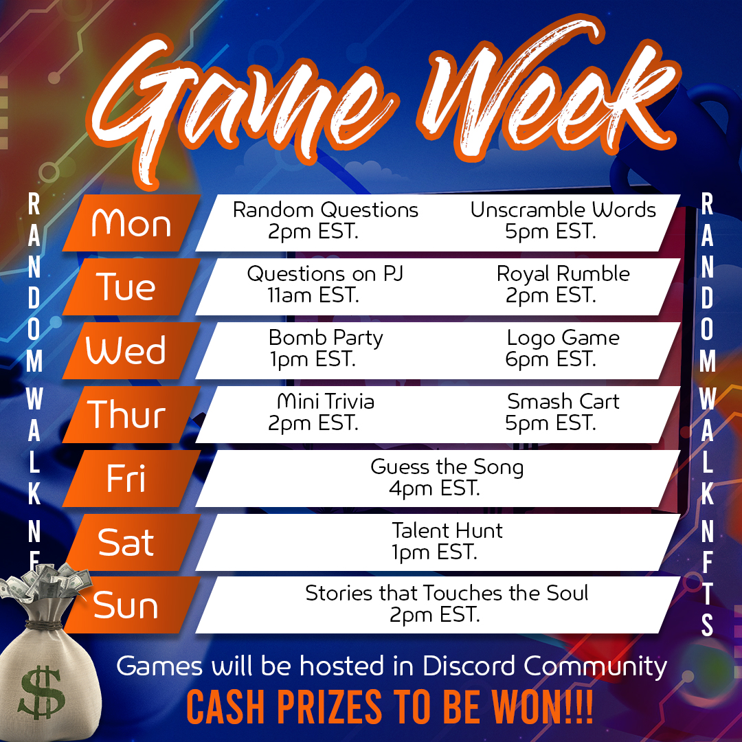Our Game Week starts Tomorrow 🎲 Get your gears set …