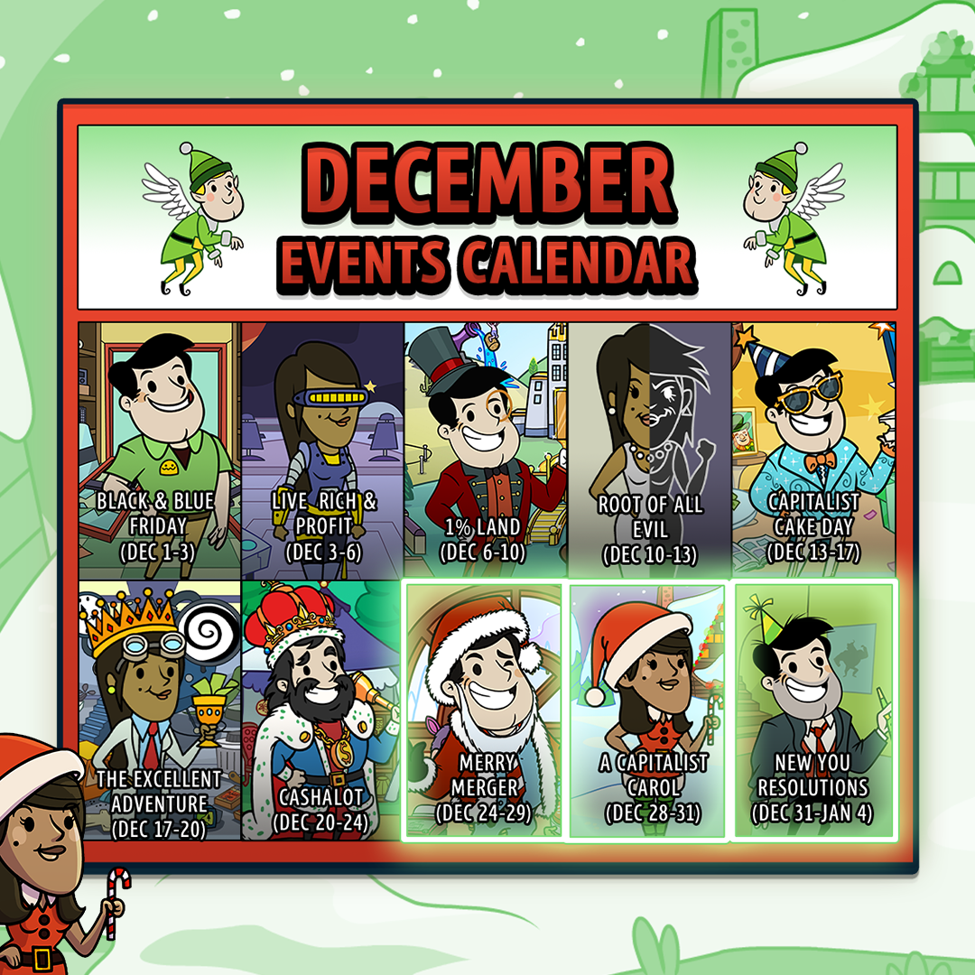 AdVenture Capitalist December Events & Christmas Contest