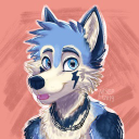 pinkbluehusky