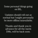 avatar Irl issues - afk