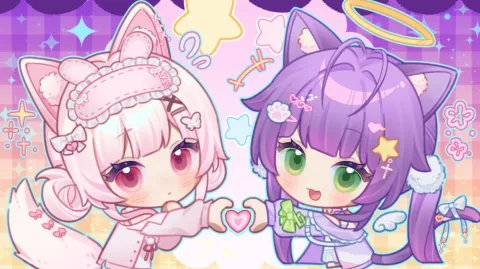 Miwo & Miidere's house 💜🩷 banner