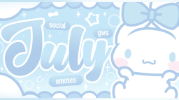 🎐꒱ 𓂃 july ⊹ sociαl ⊹ giveαwαys ⊹ emotes server banner