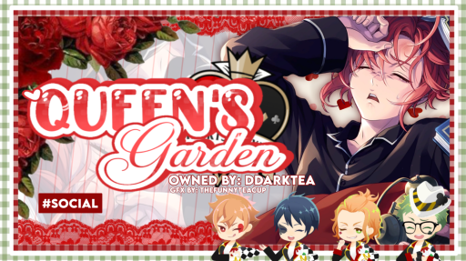 法 ゛ Queen's Garden 🌹 ⸝⸝ /heartscord Discord server banner