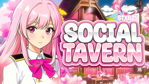☕#・ω< Social Tavern ☆ Anime ☆ Roblox ☆ Gaming ☆ Discord server banner