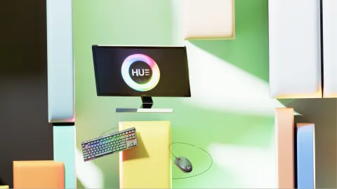 HUE 3D banner