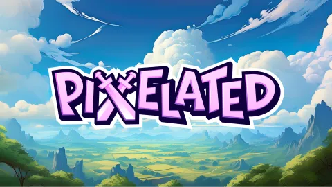 Pixelated banner