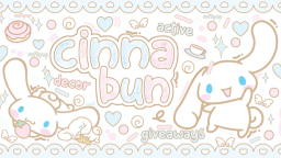 ૮₍ ˶ᵔ ᵕ ᵔ˶ ₎ა cinnαbun 🪽 ⊹ giveαwαysㆍtradingㆍdecorㆍsociαl server banner