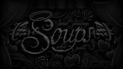 soups ﹒ social & giveawaysㆍguild tagsㆍgamingㆍ vcsㆍactiveㆍanimeㆍ emotes banner