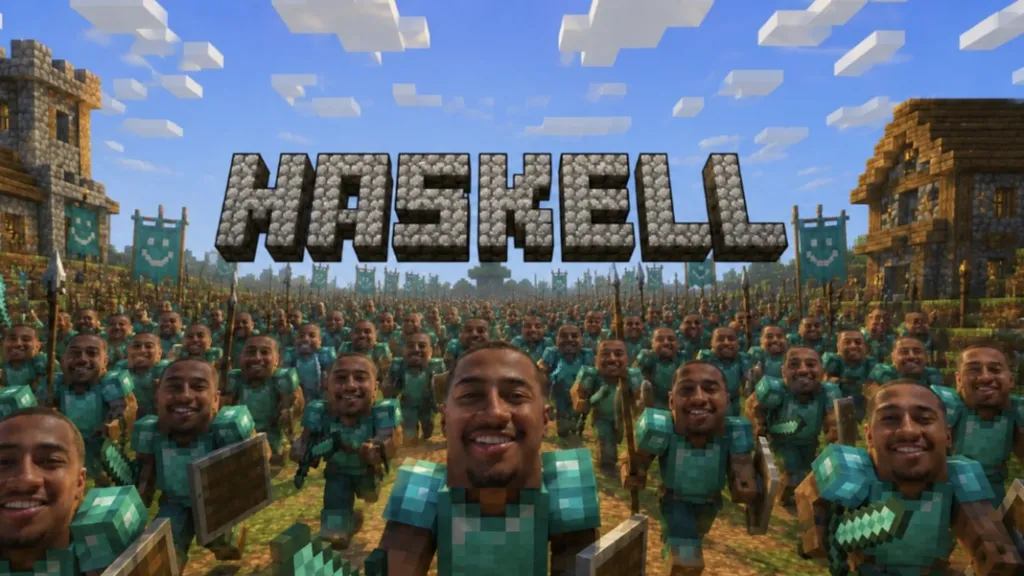WE LIKE HASKELL Discord listing banner