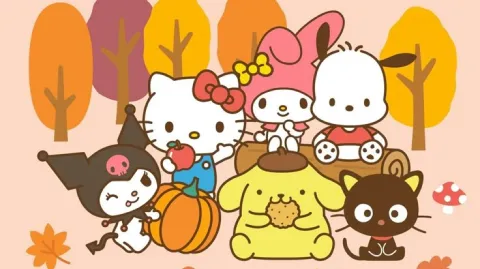 Sanrio Café 🦃 Stickers 🍂 Emotes 🥧 Hello Kitty 🍁 Giveaways banner