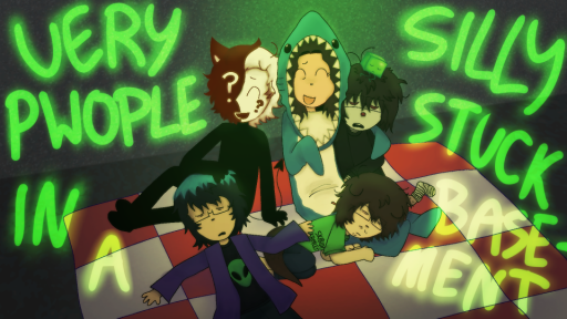 ⭒very silly pwople stuck in a basement Discord server banner